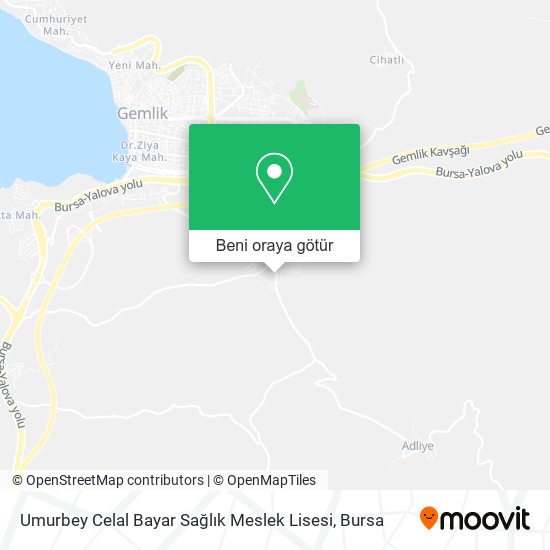 Umurbey Celal Bayar Sağlık Meslek Lisesi harita