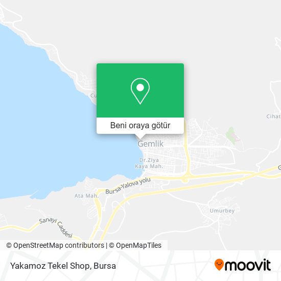 Yakamoz Tekel Shop harita