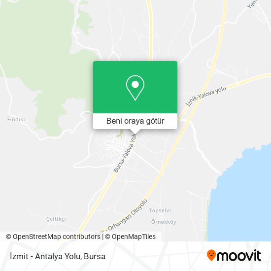 İzmit - Antalya Yolu harita
