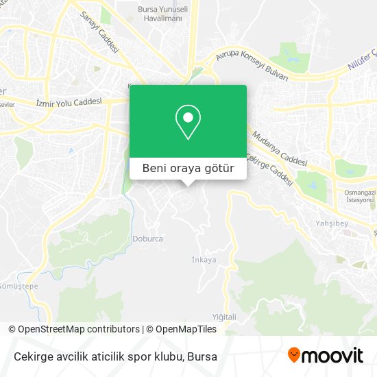 Cekirge avcilik aticilik spor klubu harita