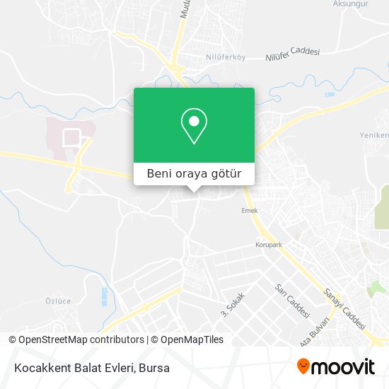 Kocakkent Balat Evleri harita