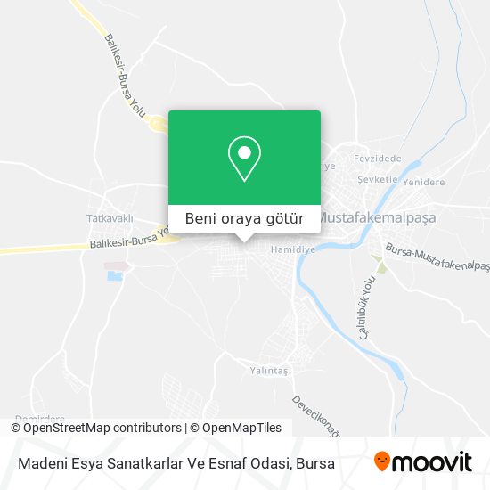 Madeni Esya Sanatkarlar Ve Esnaf Odasi harita