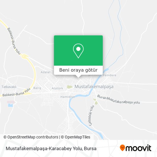 Mustafakemalpaşa-Karacabey Yolu harita