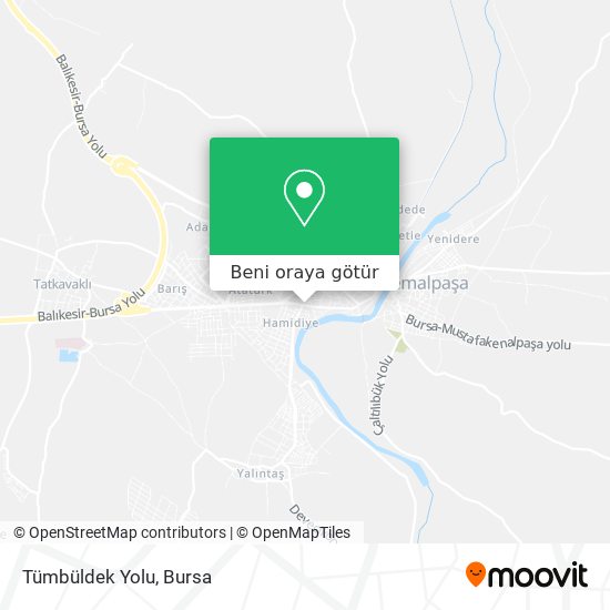 Tümbüldek Yolu harita