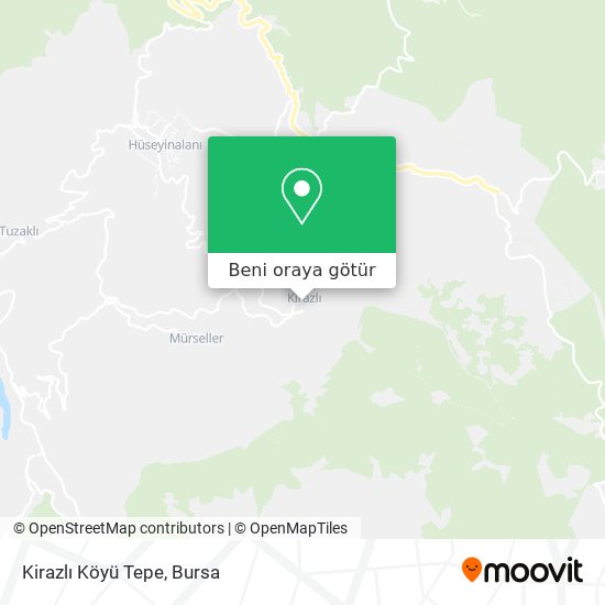 Kirazlı Köyü Tepe harita