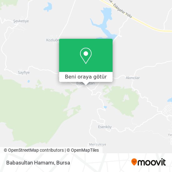 Babasultan Hamamı harita