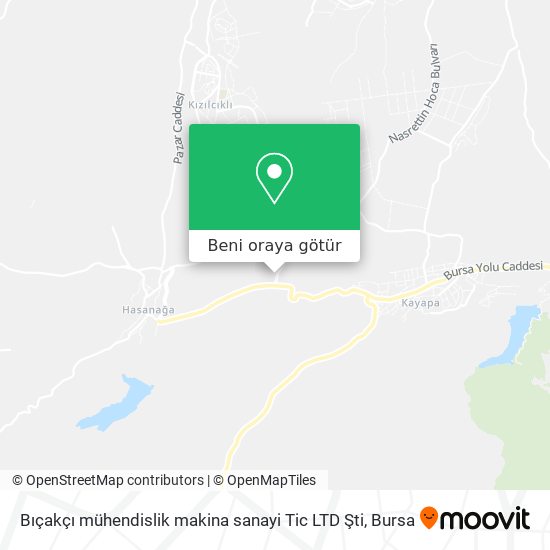 Bıçakçı mühendislik makina sanayi Tic LTD Şti harita