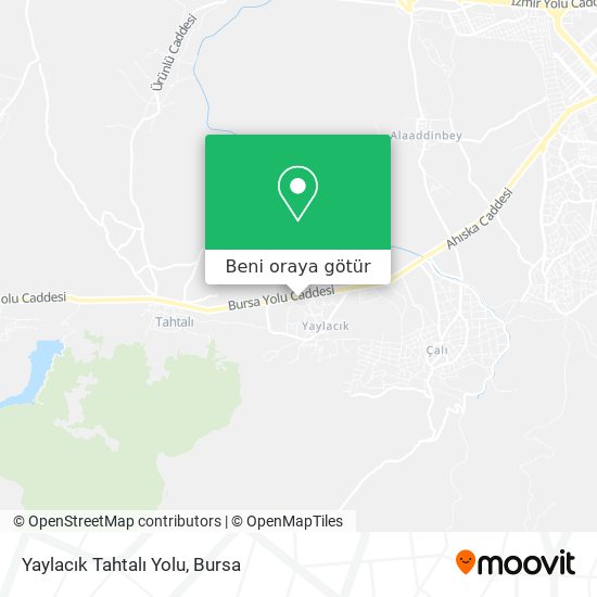Yaylacık Tahtalı Yolu harita