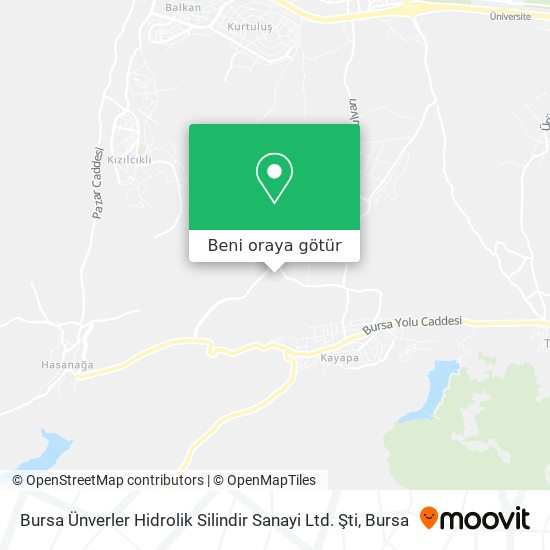 Bursa Ünverler Hidrolik Silindir Sanayi Ltd. Şti harita