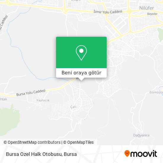 Bursa Ozel Halk Otobusu harita
