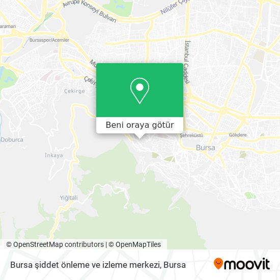 Bursa şiddet önleme ve izleme merkezi harita