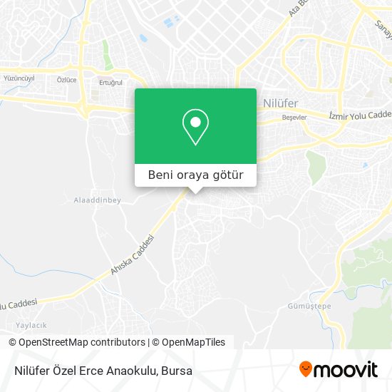 Nilüfer Özel Erce Anaokulu harita