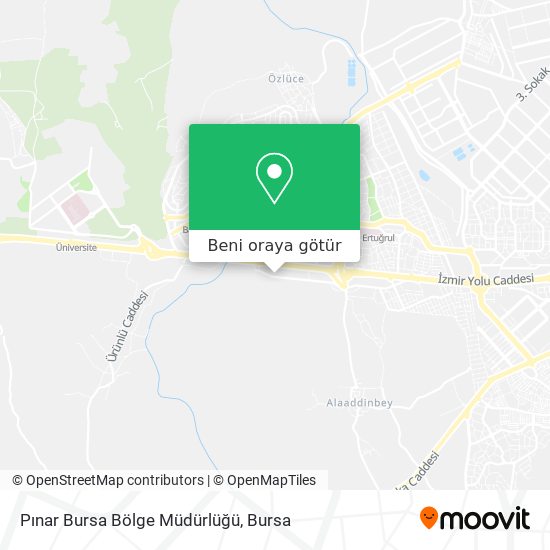 Pınar Bursa Bölge Müdürlüğü harita