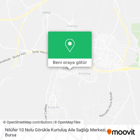 Nilüfer  10 Nolu Görükle  Kurtuluş  Aile Sağlığı  Merkezi harita