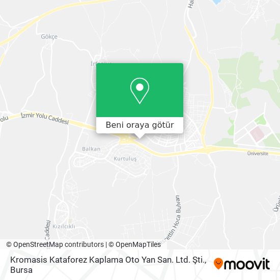 Kromasis Kataforez Kaplama Oto Yan San. Ltd. Şti. harita