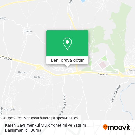 Karen Gayrimenkul Mülk Yönetimi ve Yatırım Danışmanlığı harita