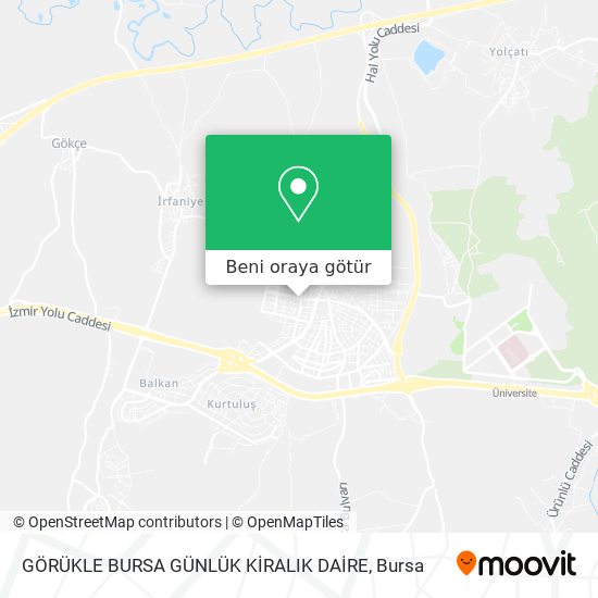 GÖRÜKLE BURSA GÜNLÜK KİRALIK DAİRE harita