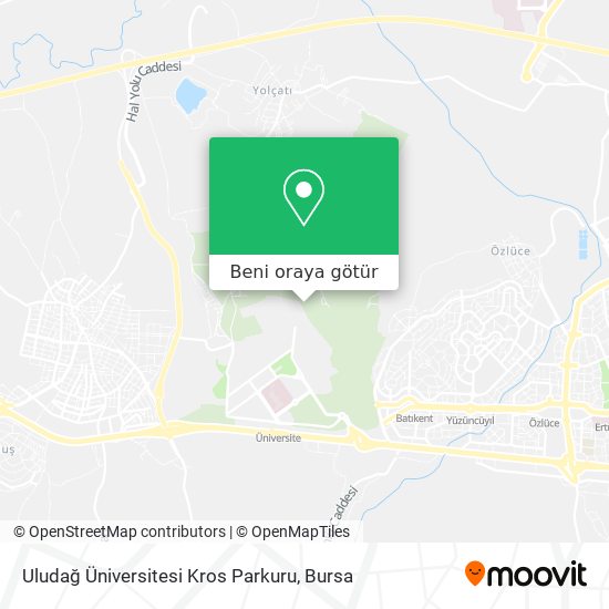 Uludağ Üniversitesi Kros Parkuru harita