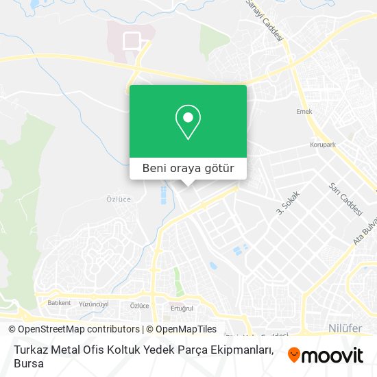 Turkaz Metal Ofis Koltuk Yedek Parça Ekipmanları harita
