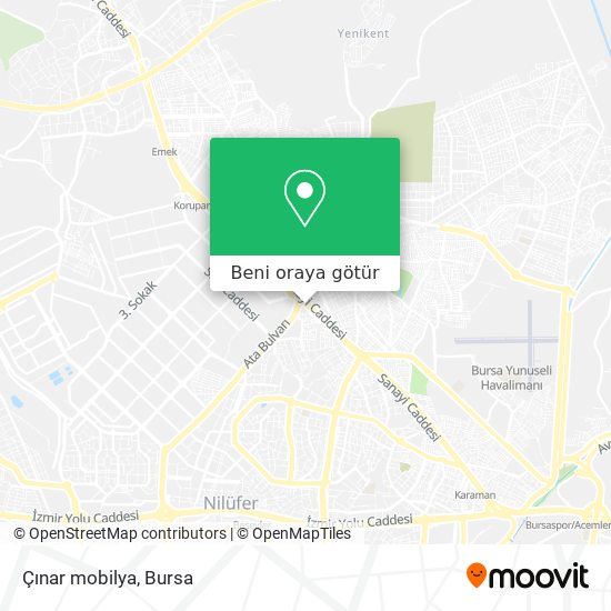 Çınar mobilya harita