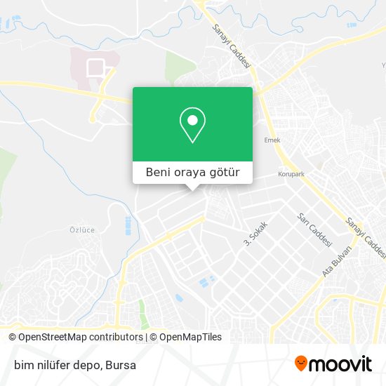 bim nilüfer depo harita