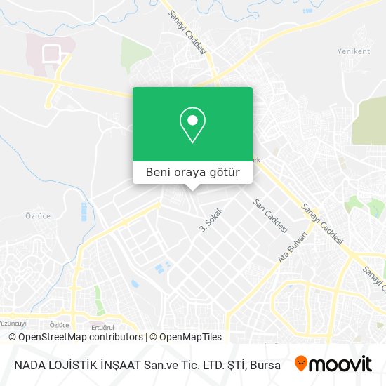 NADA LOJİSTİK İNŞAAT  San.ve Tic. LTD. ŞTİ harita