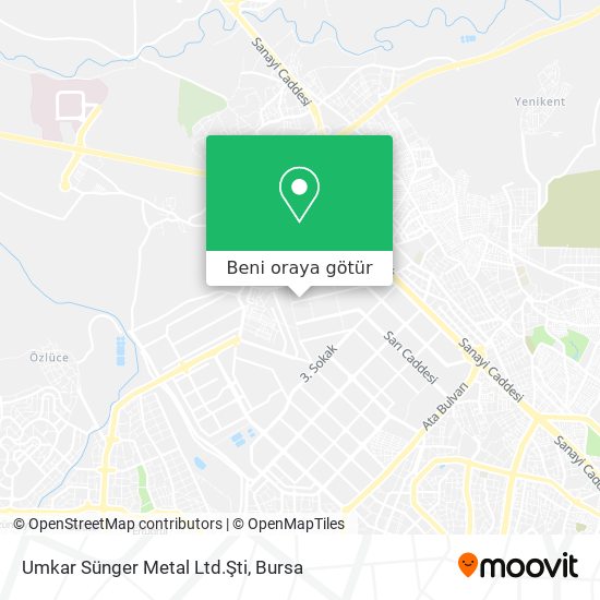 Umkar Sünger Metal Ltd.Şti harita