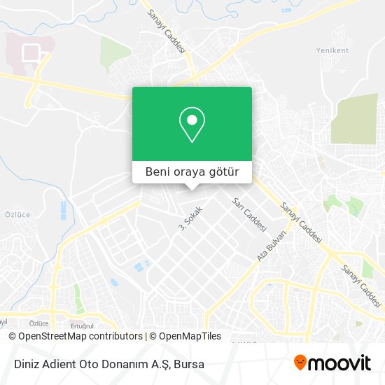 Diniz Adient Oto Donanım A.Ş harita