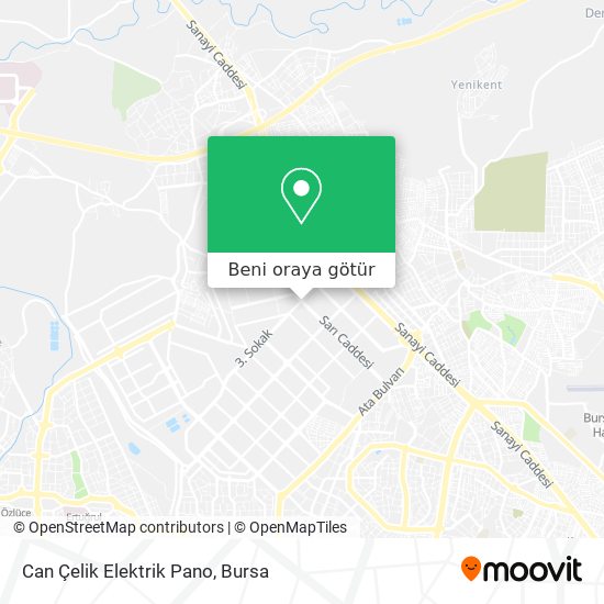 Can Çelik Elektrik Pano harita