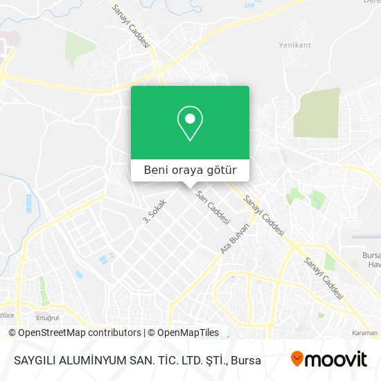 SAYGILI ALUMİNYUM SAN. TİC. LTD. ŞTİ. harita