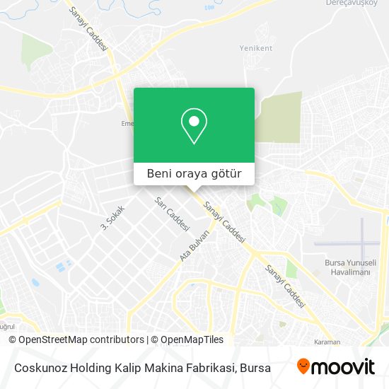 Coskunoz Holding Kalip Makina Fabrikasi harita