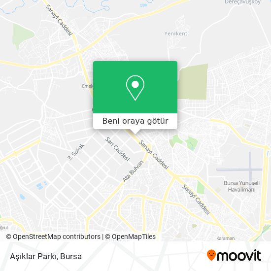 Aşıklar Parkı harita