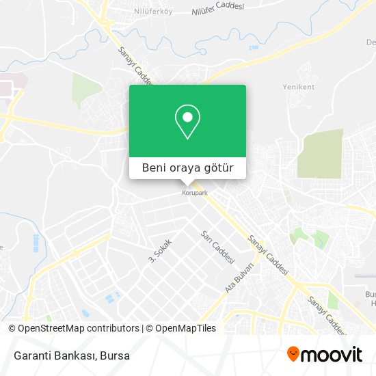 Garanti Bankası harita