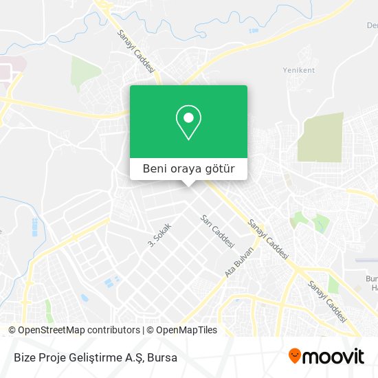 Bize Proje Geliştirme A.Ş harita