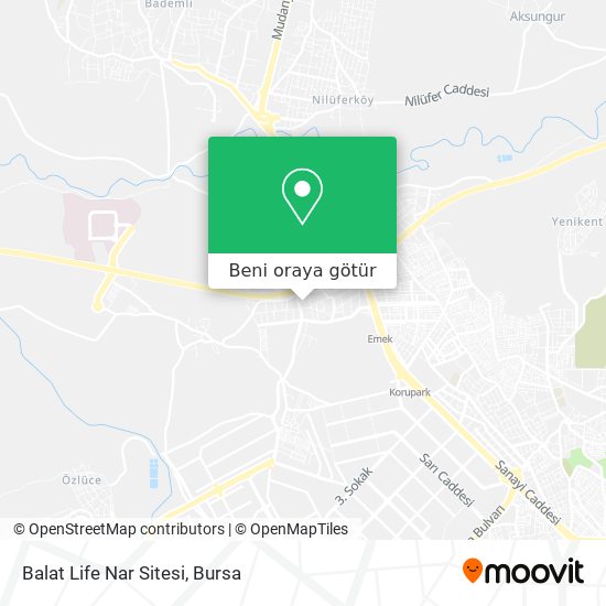 Balat Life Nar Sitesi harita