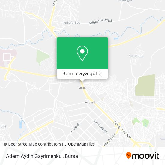 Adem Aydın Gayrimenkul harita