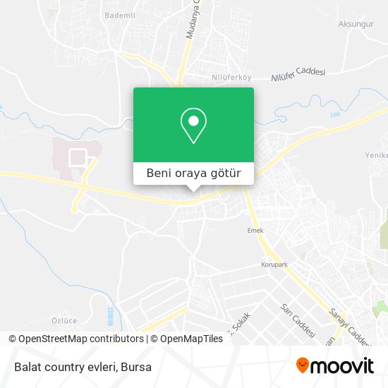 Balat country evleri harita