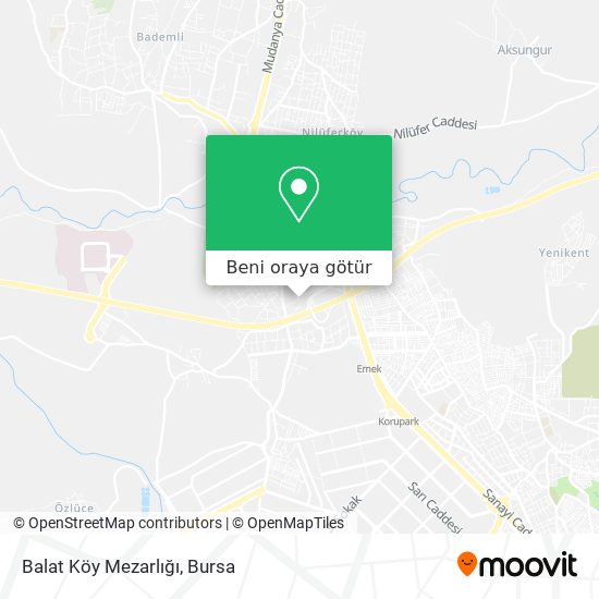 Balat Köy Mezarlığı harita