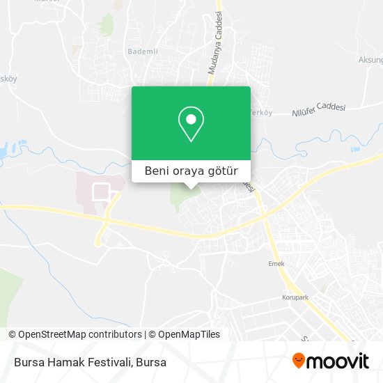 Bursa Hamak Festivali harita