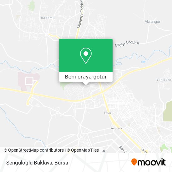 Şengüloğlu  Baklava harita