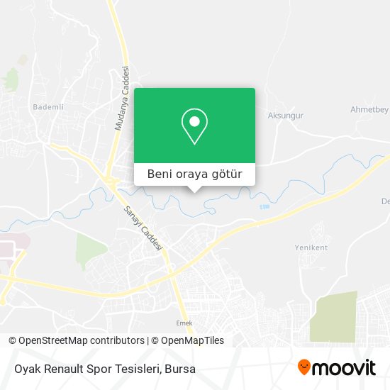 Oyak Renault  Spor Tesisleri harita