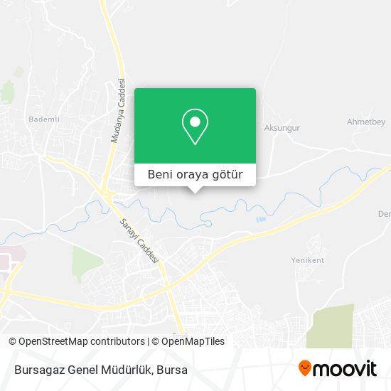Bursagaz Genel Müdürlük harita