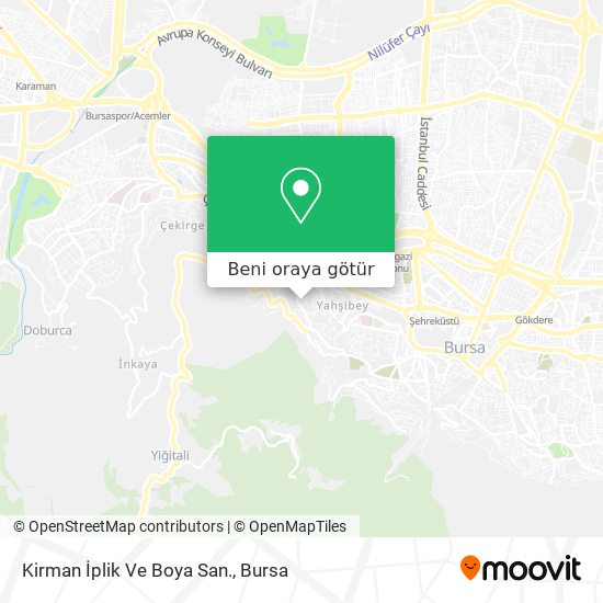 Kirman İplik Ve Boya San. harita
