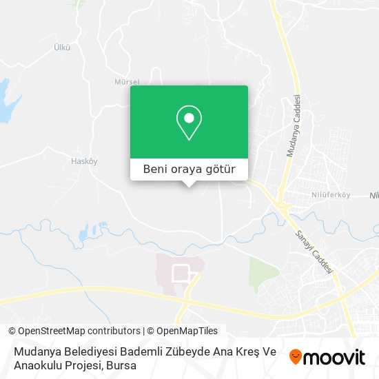 Mudanya Belediyesi Bademli Zübeyde Ana Kreş Ve Anaokulu Projesi harita