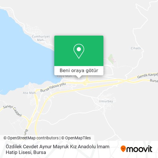 Özdilek Cevdet Aynur Mayruk Kız Anadolu İmam Hatip Lisesi harita