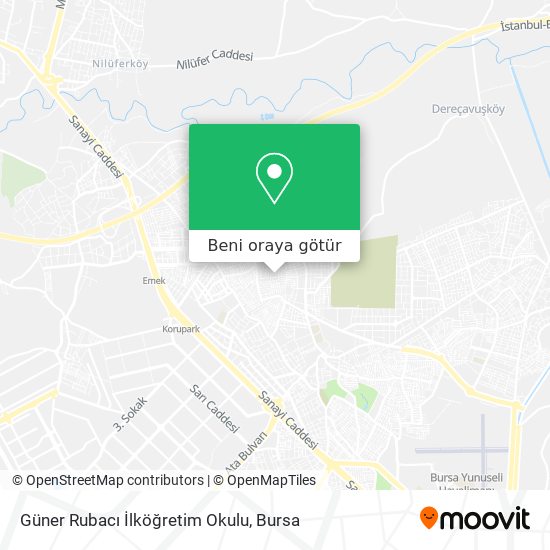 Güner Rubacı İlköğretim Okulu harita