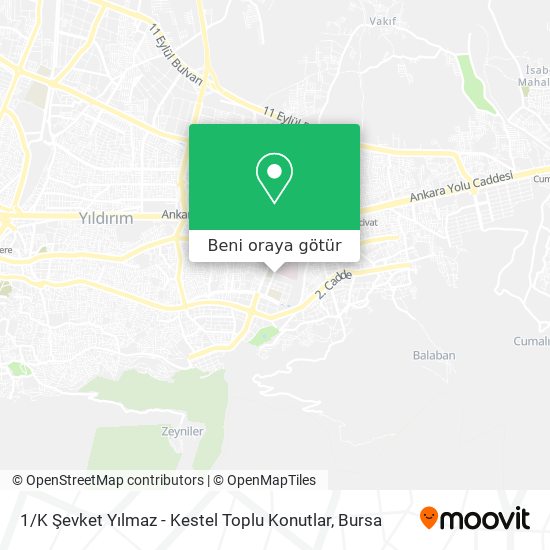1 / K Şevket Yılmaz - Kestel Toplu Konutlar harita