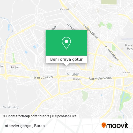 ataevler çarşısı harita