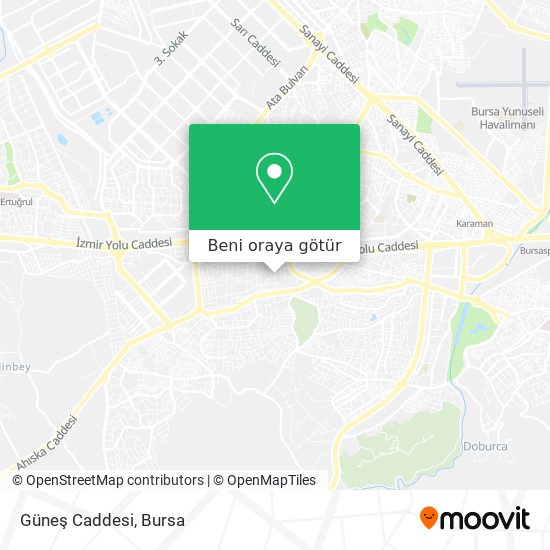 Güneş Caddesi harita