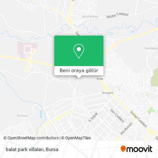 balat park villaları harita